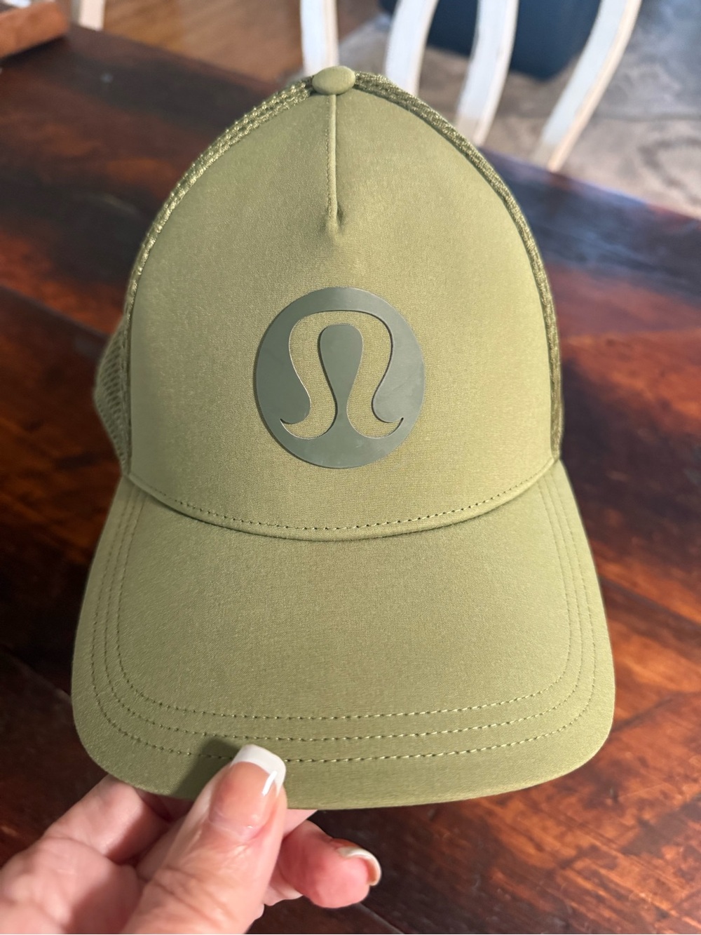 lululemon athletica Olive Green Logo Trucker Hat